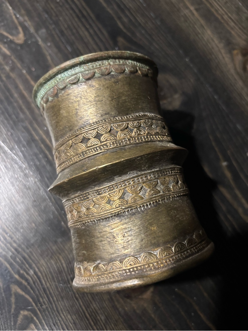 Wide brass bracelet handmade afghan belly dance tribal style